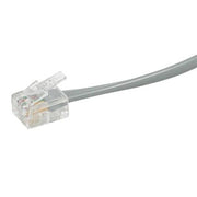 C2G/Cables to Go 09593 RJ11 6P4C Straight Modular Cable, Silver (50 Feet/15.24 Meters)