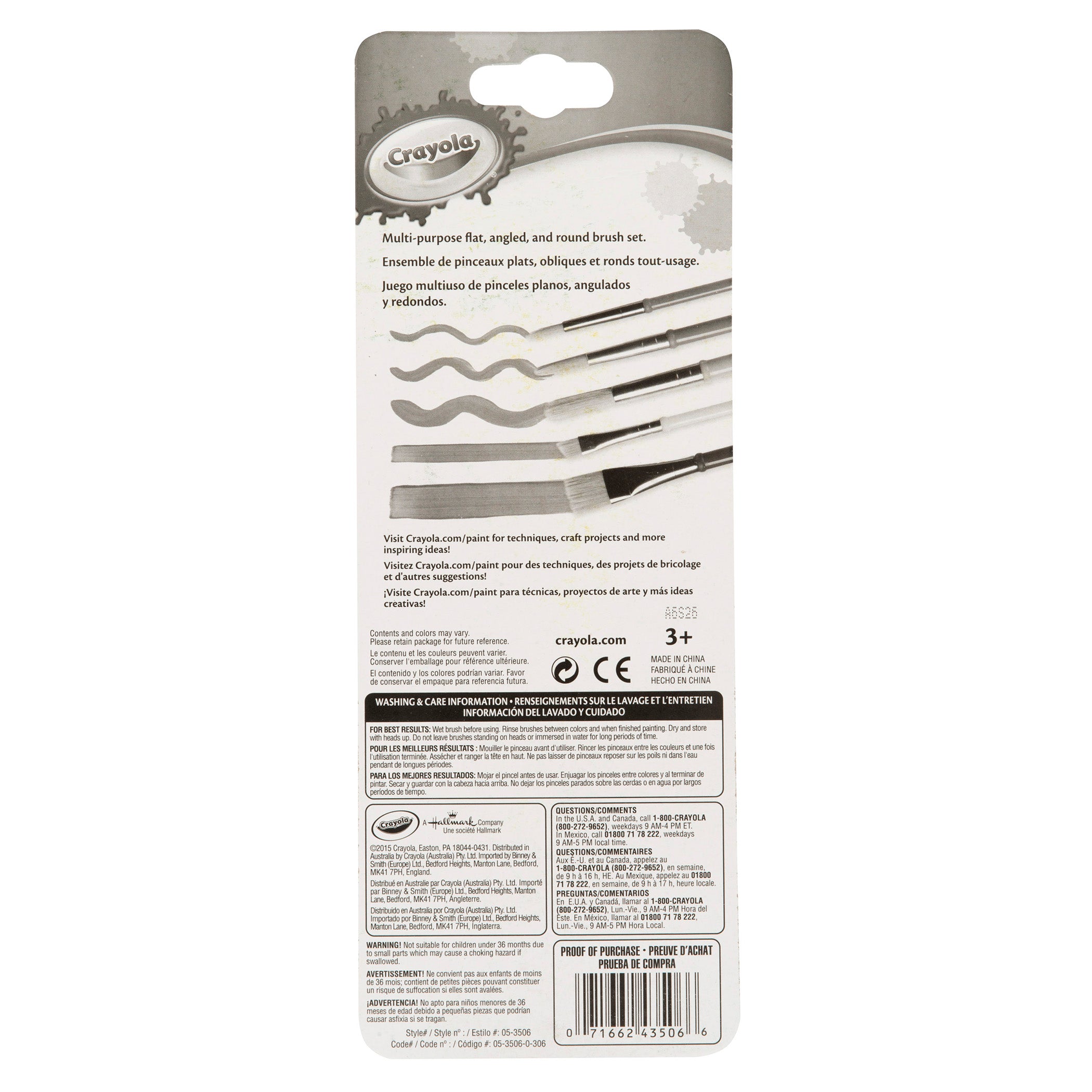 Arts & Crafts Brushes, 5 Count