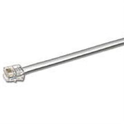 C2G 14ft RJ12 6P6C Straight Modular Cable - RJ-12 Male - RJ-12 Male - 14ft - Silver