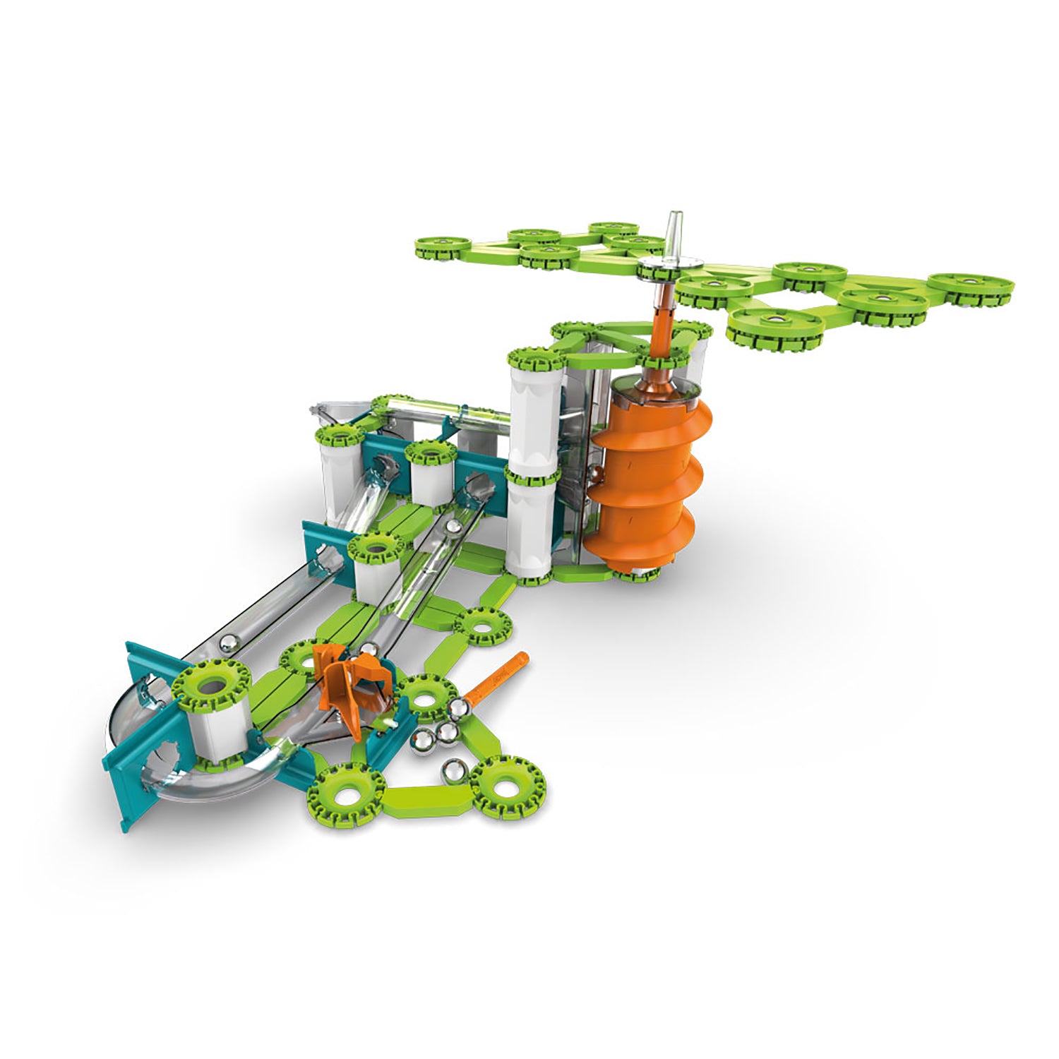 Mechanics Gravity Construction Set, Loops & Turns Recycled, 130 Pieces