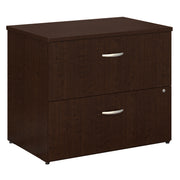 Bush Business Furniture Easy Office Lateral File Cabinet in Mocha Cherry - 35.67" Width x 23.35" Depth x 29.84" Height