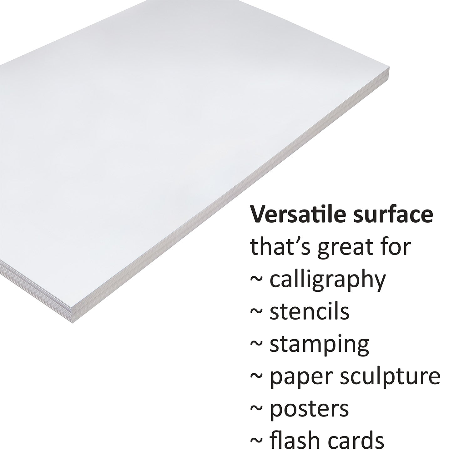 Heavyweight Tagboard, White, 18" x 24", 100 Sheets