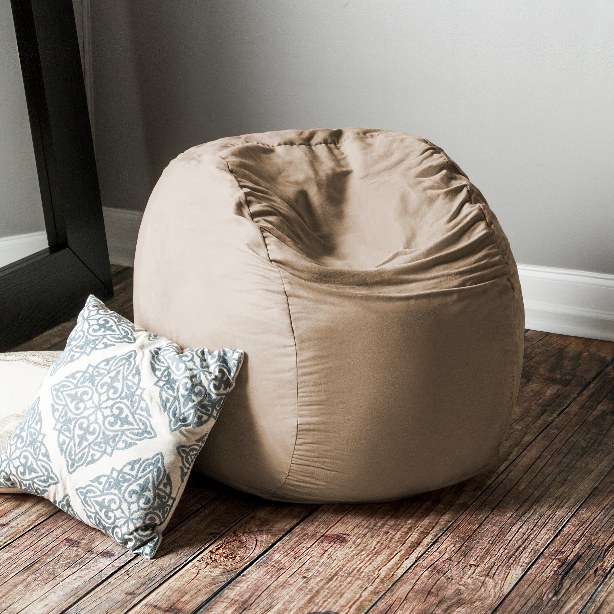 Jaxx Saxx 3 Foot Bean Bag Chair with Removable Cover, Camel