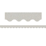 Silver Glitz Scalloped Border Trim