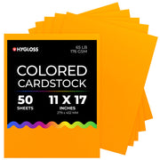 Hygloss Colored Cardstock - 11"x17", 50 sheets, Light Orange