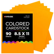 Hygloss Colored Cardstock - 8.5"x11", 90 sheets, Light Orange