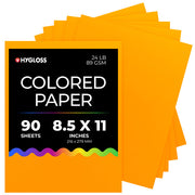Hygloss Colored Paper - 8.5"x11", 90 count, Light Orange