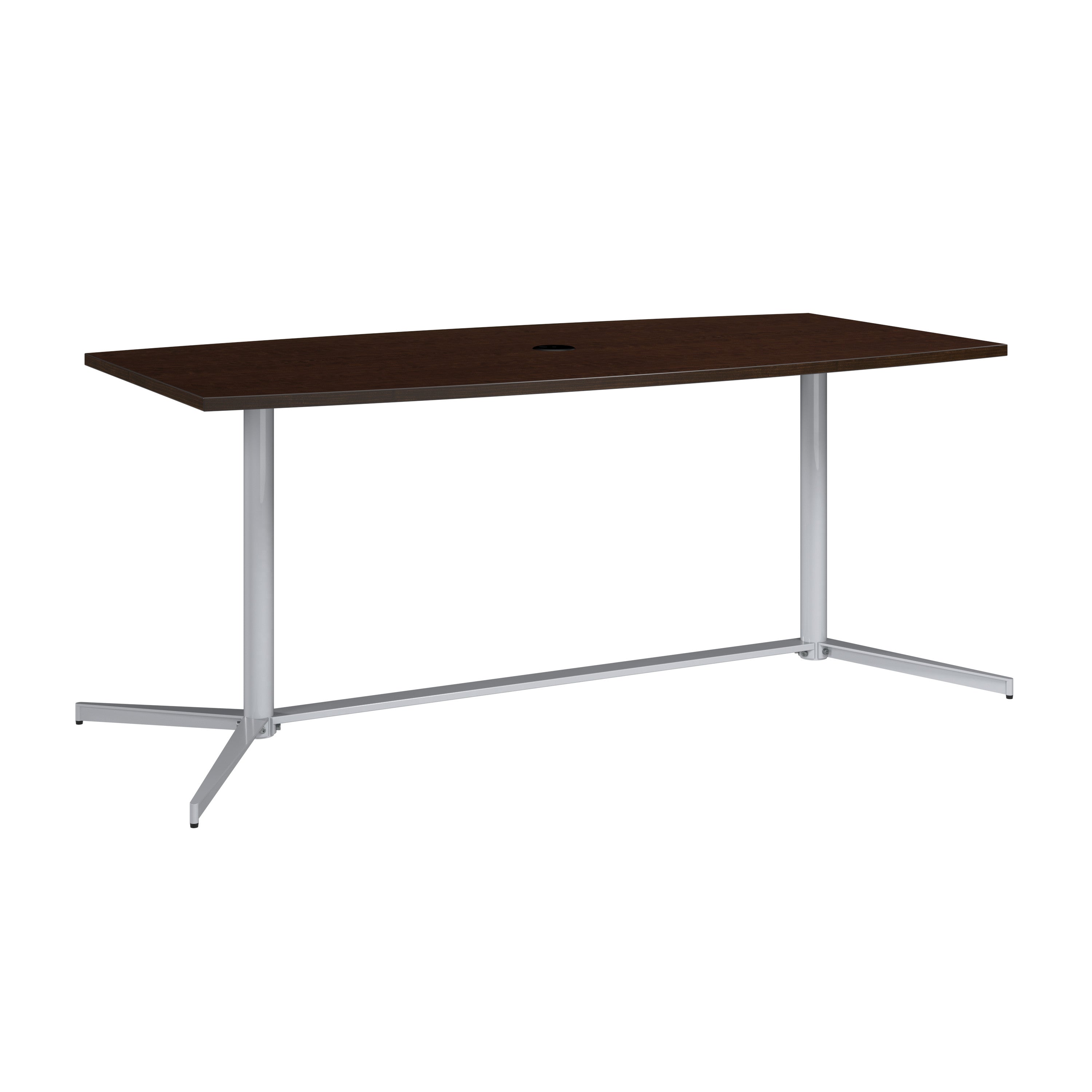 Bush Business Furniture 72-inch Office Conference Table with Metal Base in Mocha Cherry - 73.25" Width x 35.98" Depth x 30.28" Height