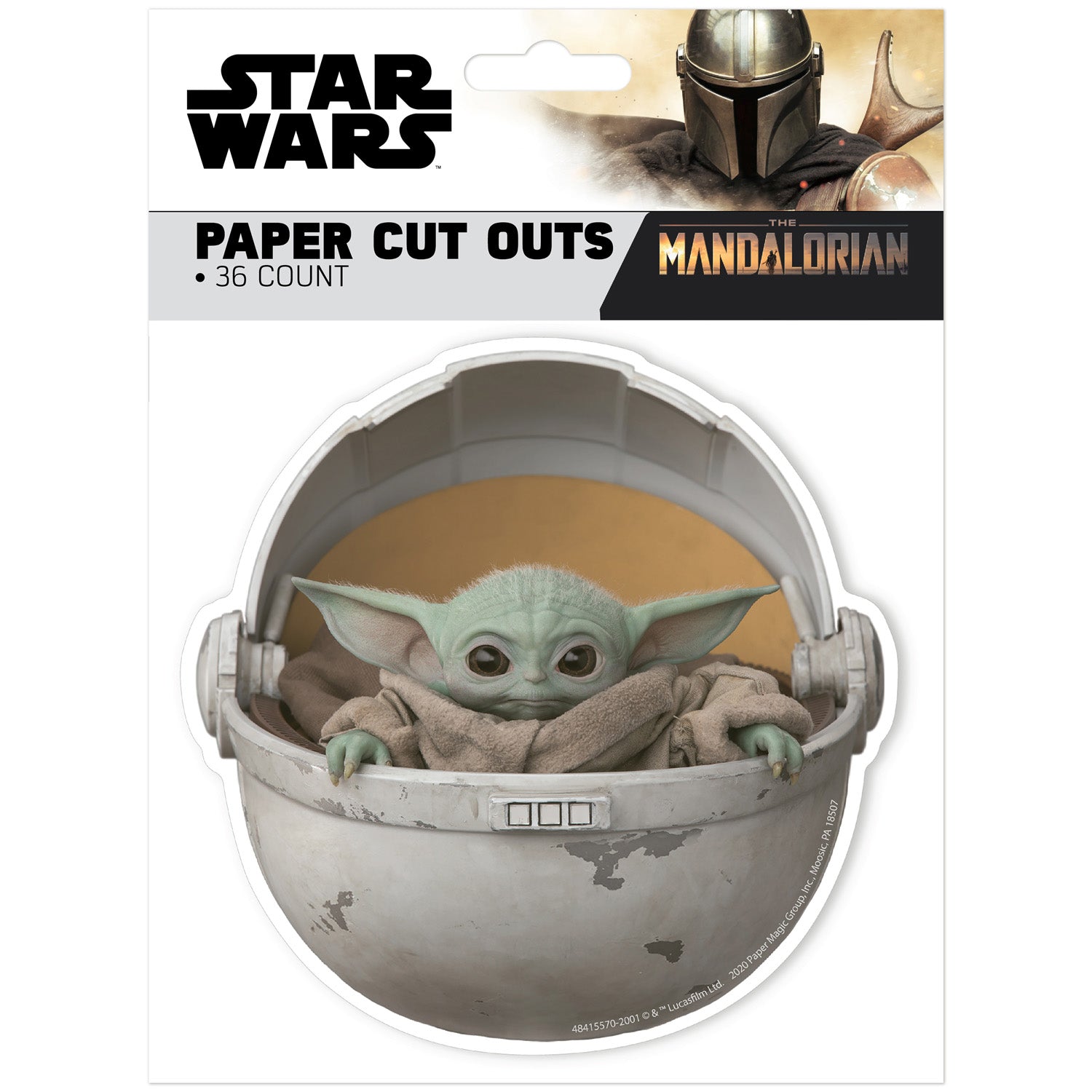 Star Wars™ The Mandalorian Paper Cut Outs, Pack of 36