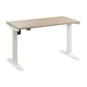 Bush Business Furniture Move 40 Series 48W x 24D Electric Height Adjustable Standing Desk in Natural Elm with White Base - 47.6" Width x 23.35" Depth x 28.17" Height
