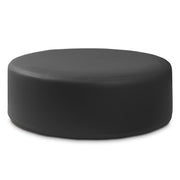 Jaxx Candler Round Couch Ottoman – Oversized Giant Coffee Table Ottoman - Versatile Firm Foam Construction - Kid Safe with Removable Cover, 44”, Premium Faux Leather, Black