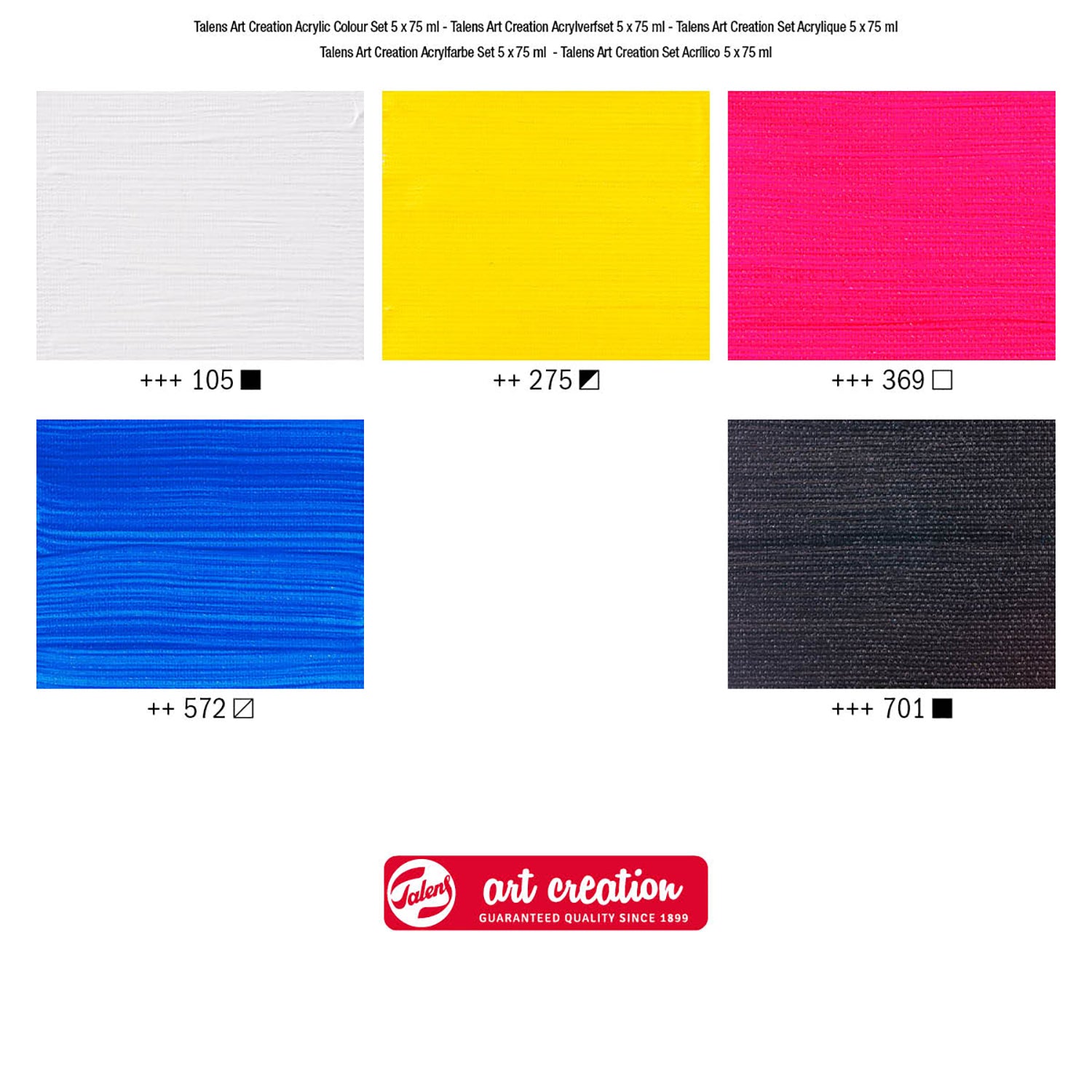 Acrylic Set, 5 x 75mL