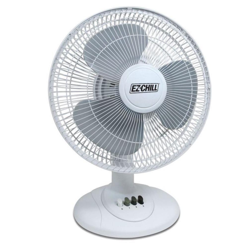 EZ CHILL EZ CHILL 12-inch Oscillating Desk Fan