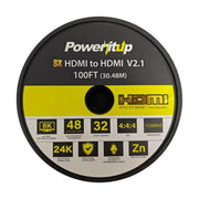 Power It Up PowerItUp 100FT 8K HDMI 2.1 Ultra High Speed Active Optical Cable