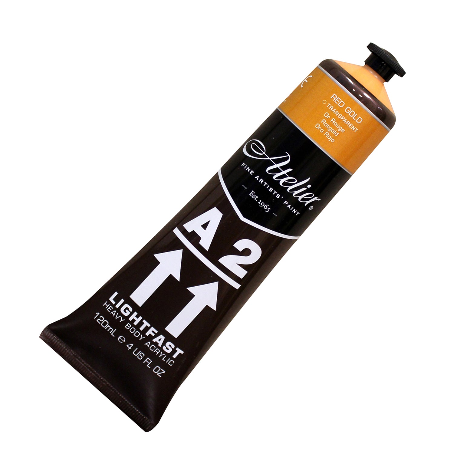 A2 Heavy Body Lightfast Artist Acrylic, 4 oz., Red Gold