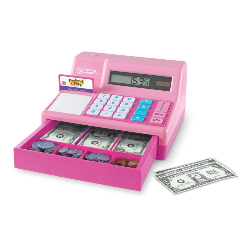 Pretend & Play® Calculator Cash Register in Pink