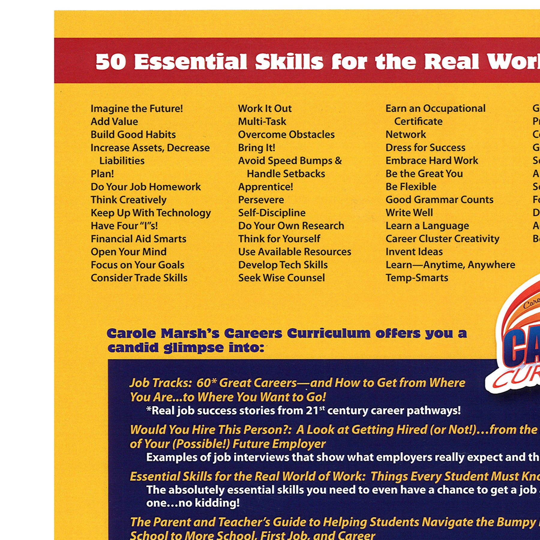 Careers Curriculum Essential Skills for the Real World of Work: Things EVERY Student Must Know!