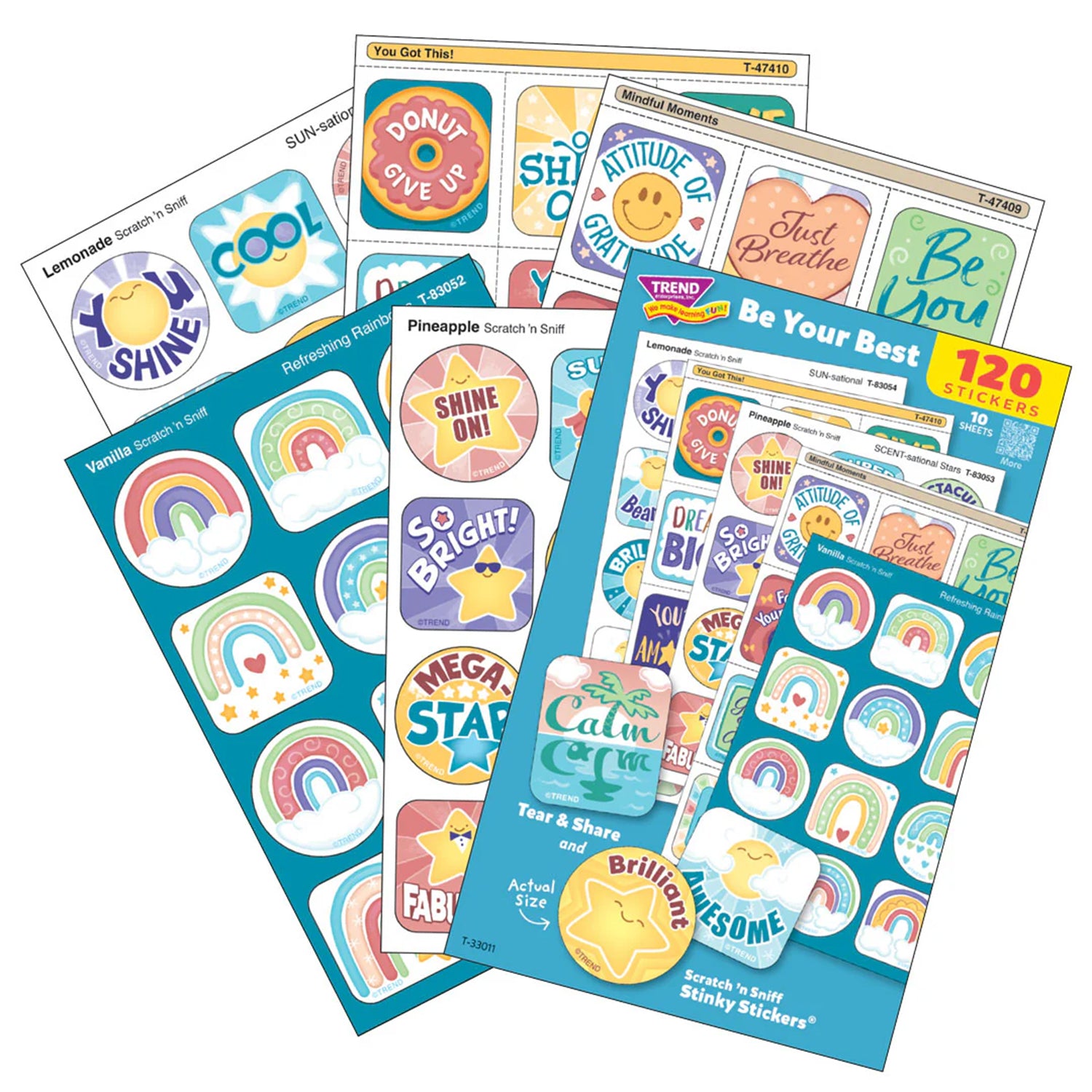 Be Your Best Mixed Stickers Variety Pack, Pack of 120