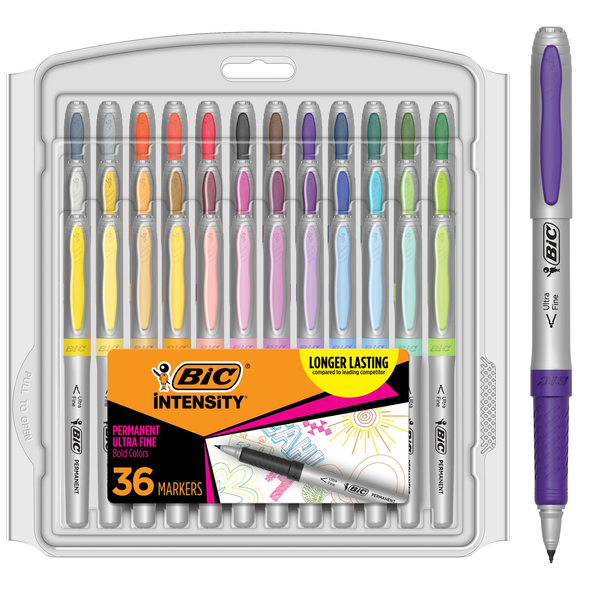 Marking™ Permanent Marker Fashion Colors, Fine Point, Pack of 36