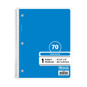 WIDE RULED 1-SUBJECT BLUE NOTEBOOK