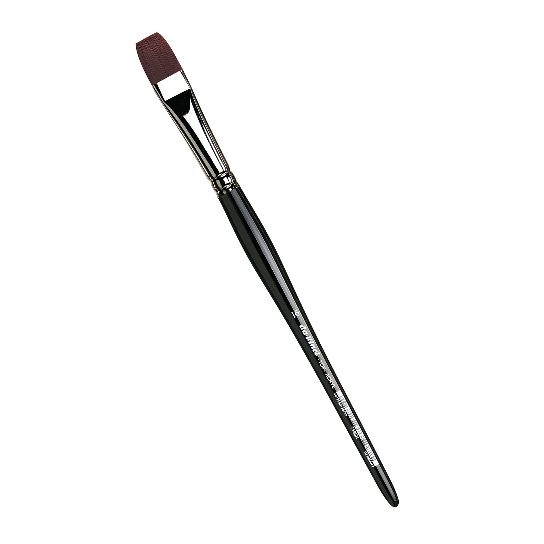 TOP-ACRYL Bright Red-Brown Brush, Synthetic, Acrylic & Oil, Flat, Series 7185K, Size 16