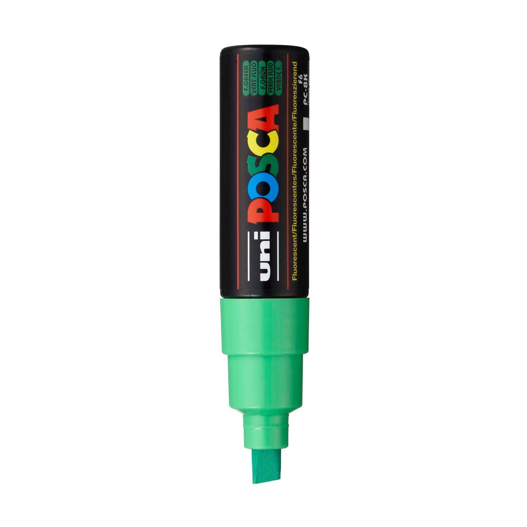 uni® POSCA PC-8K Water-Based Paint Markers, Broad Tip (8mm), Fluorescent Green