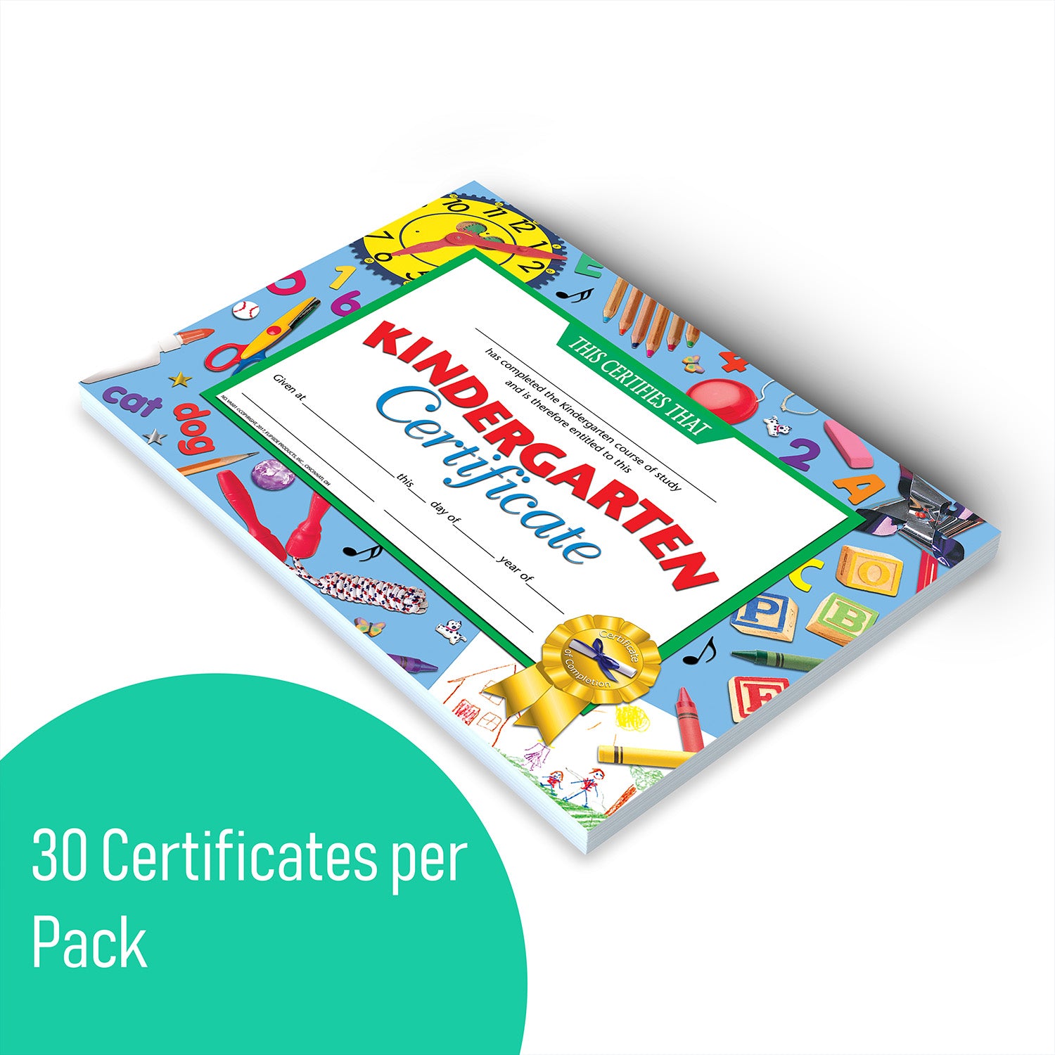 Kindergarten Certificate, 8.5" x 11", Pack of 30