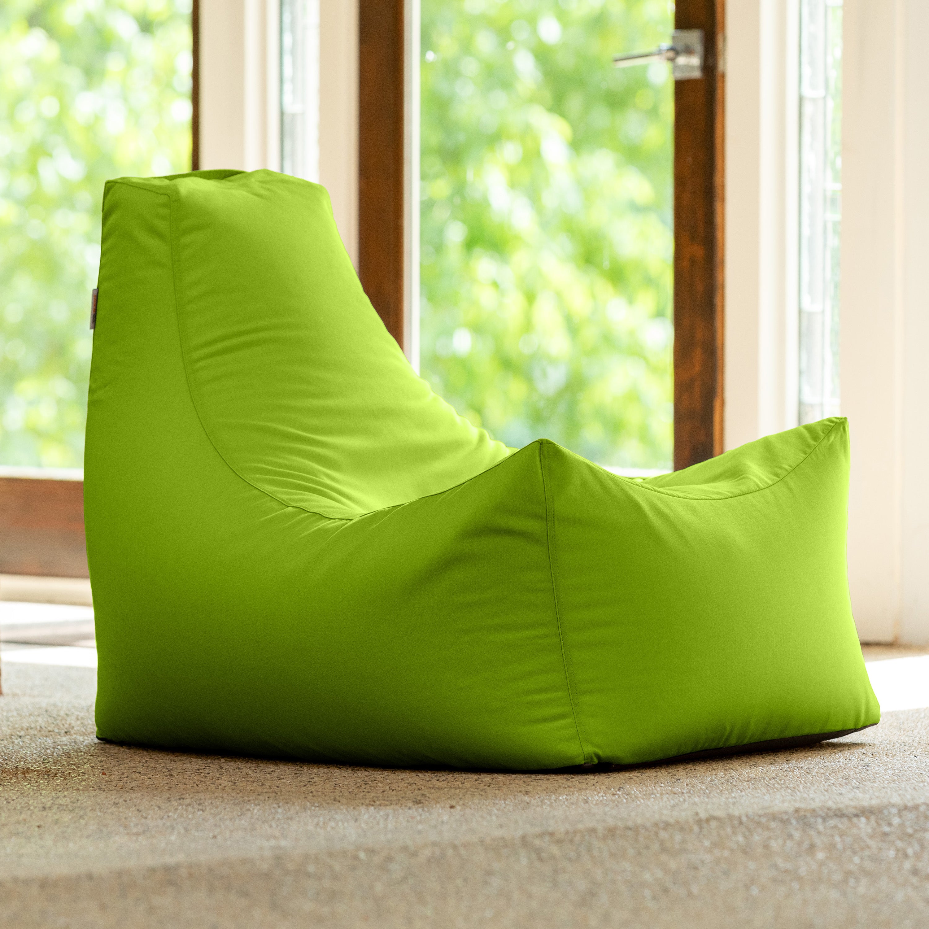 Jaxx Juniper Outdoor Bean Bag Patio Chair & Poolside Lounge, Lime Green