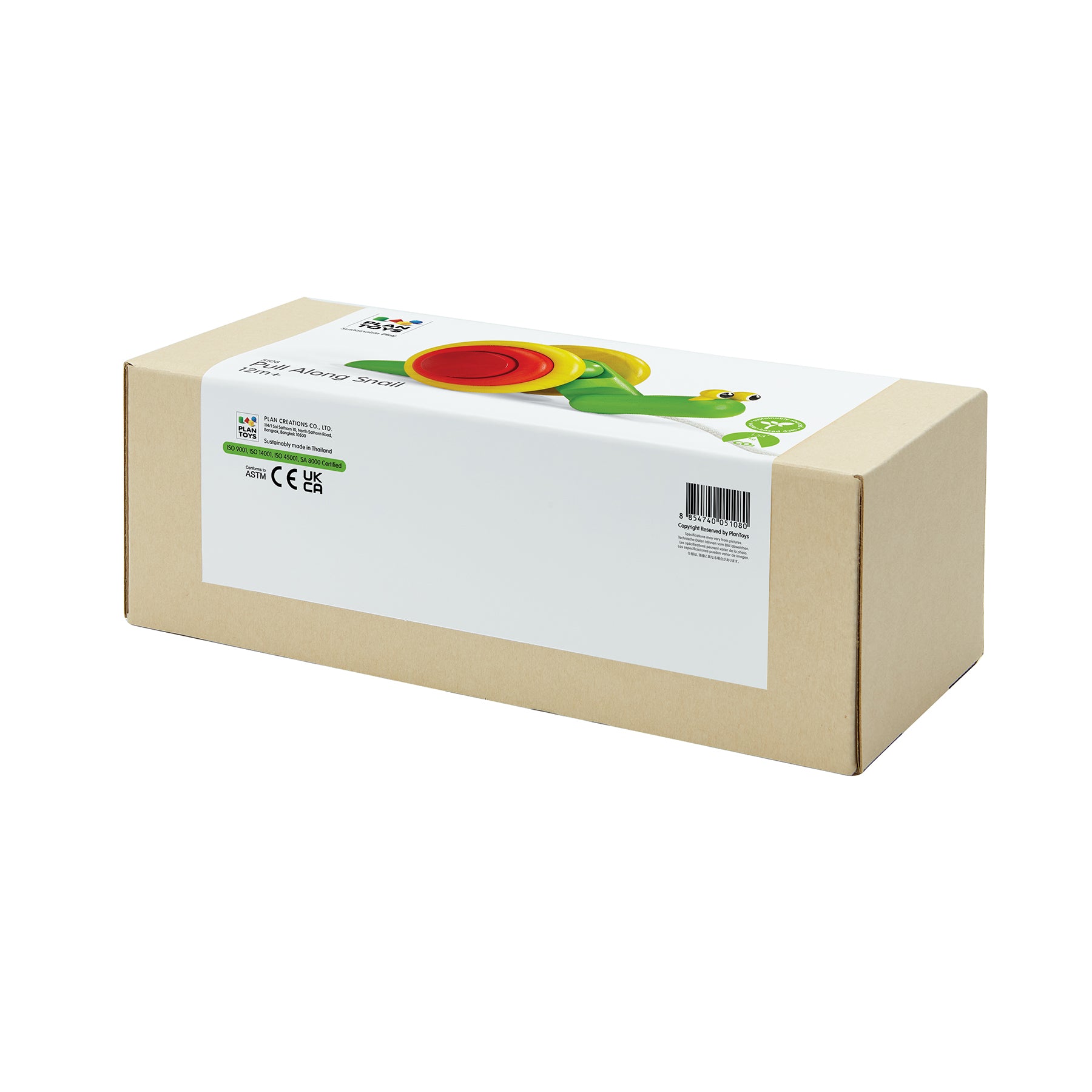 Wooden Pull Along Toy Snail