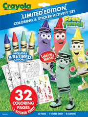 Crayola Retired Colors Coloring & Activity Set, Retired Crayons & Stickers, 32 Pgs, Gift for Kids Ages 3+