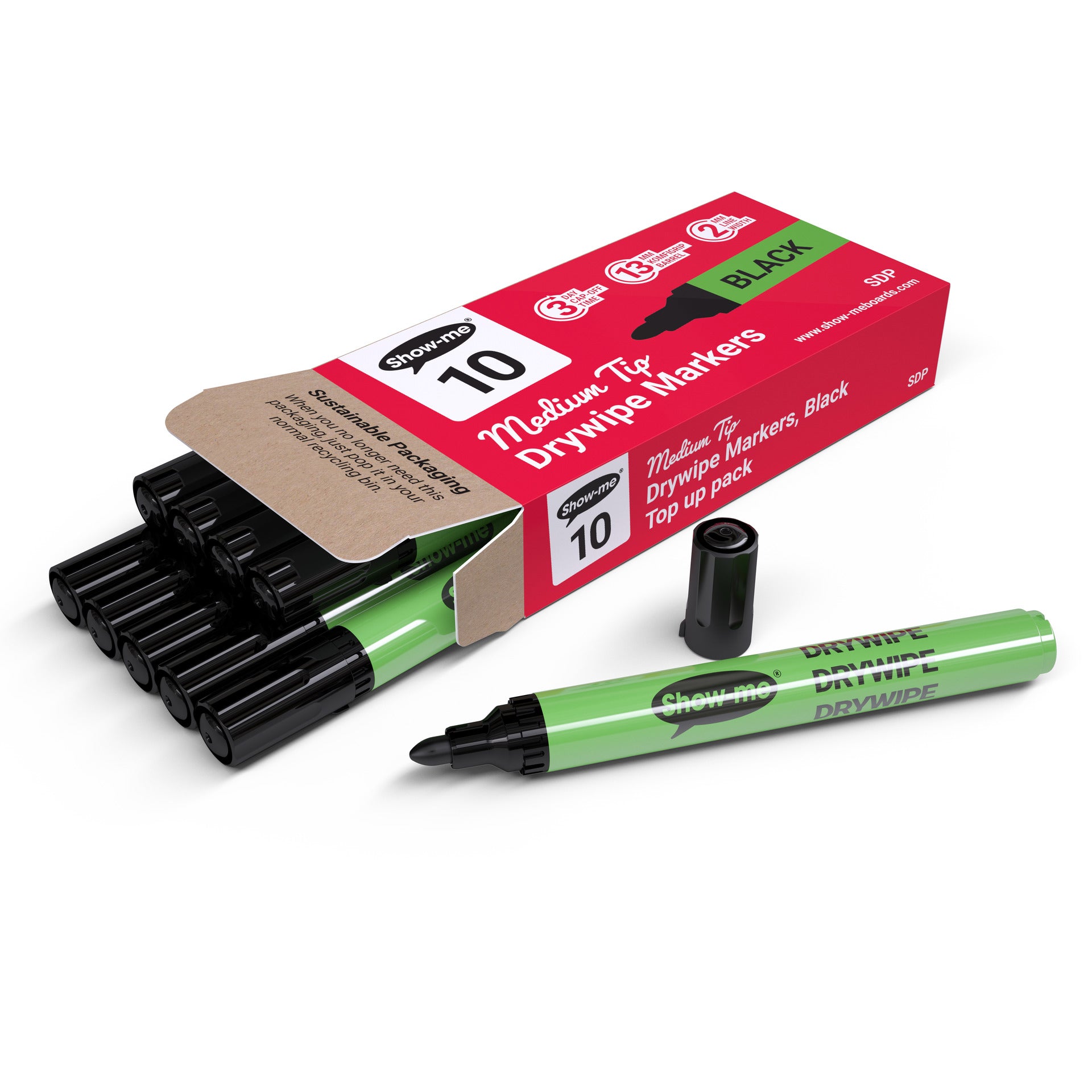 Medium Tip Slim Barrel Dry Erase Markers, Black, Extra Large Bulk Box of 800