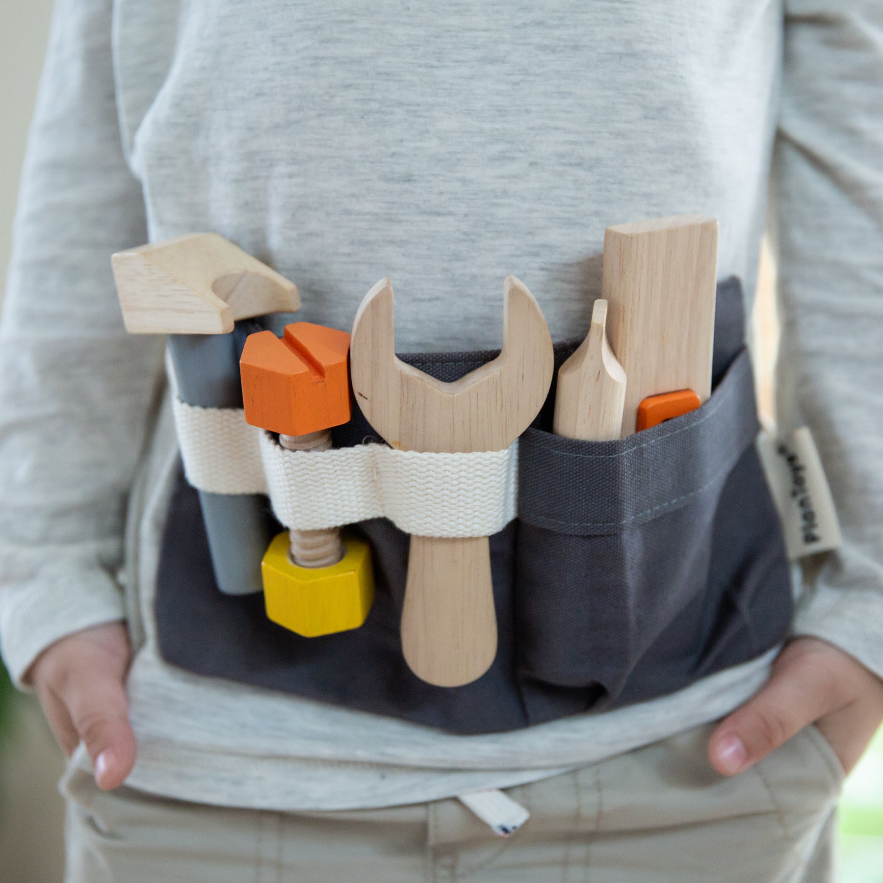 Pretend Play Tool Belt and Wooden Tool Set