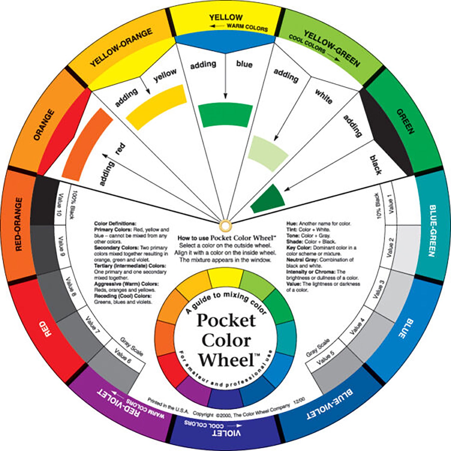 Pocket Color Wheel, 5-1/8 dia