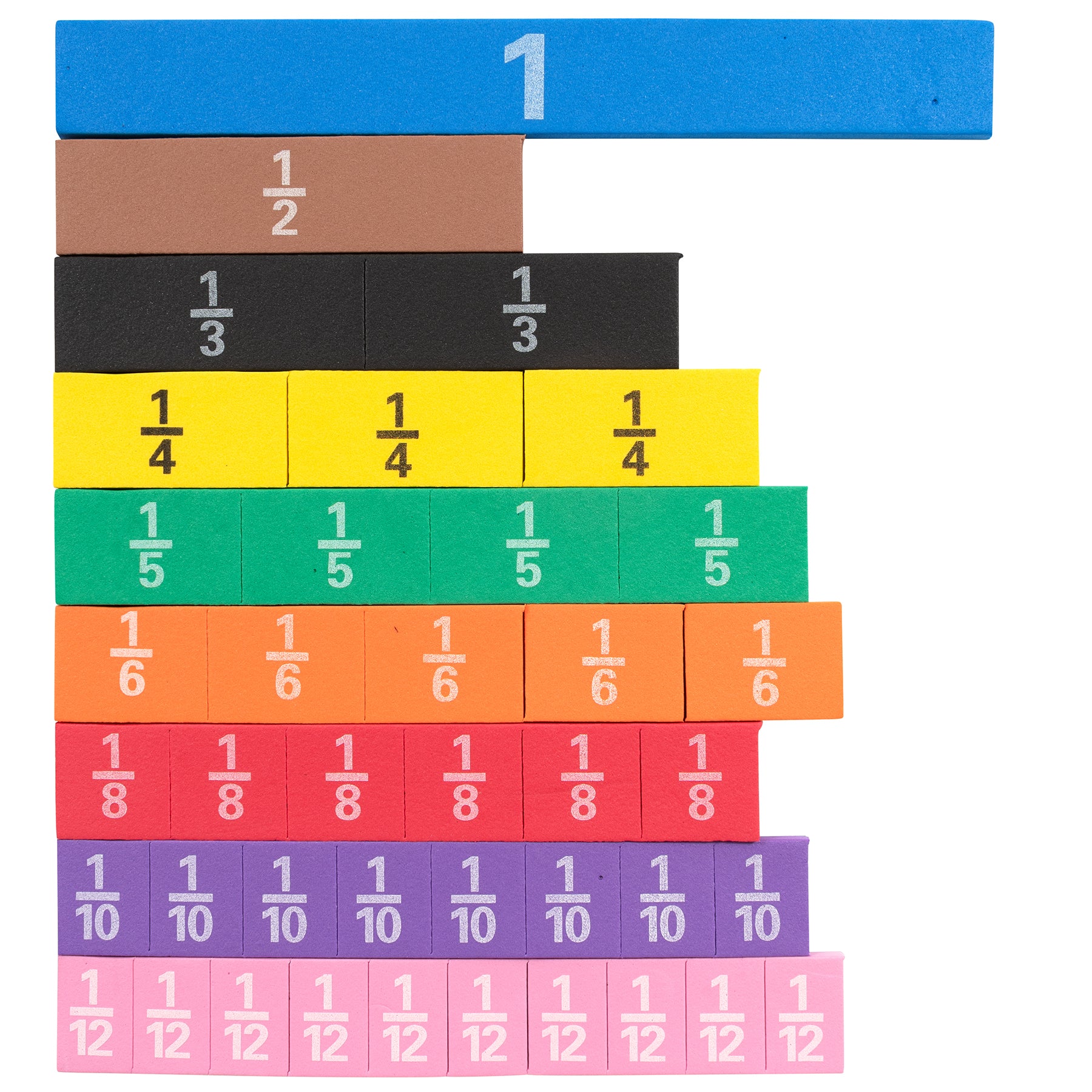 Fraction Tiles - Foam - Magnetic - Set of 51