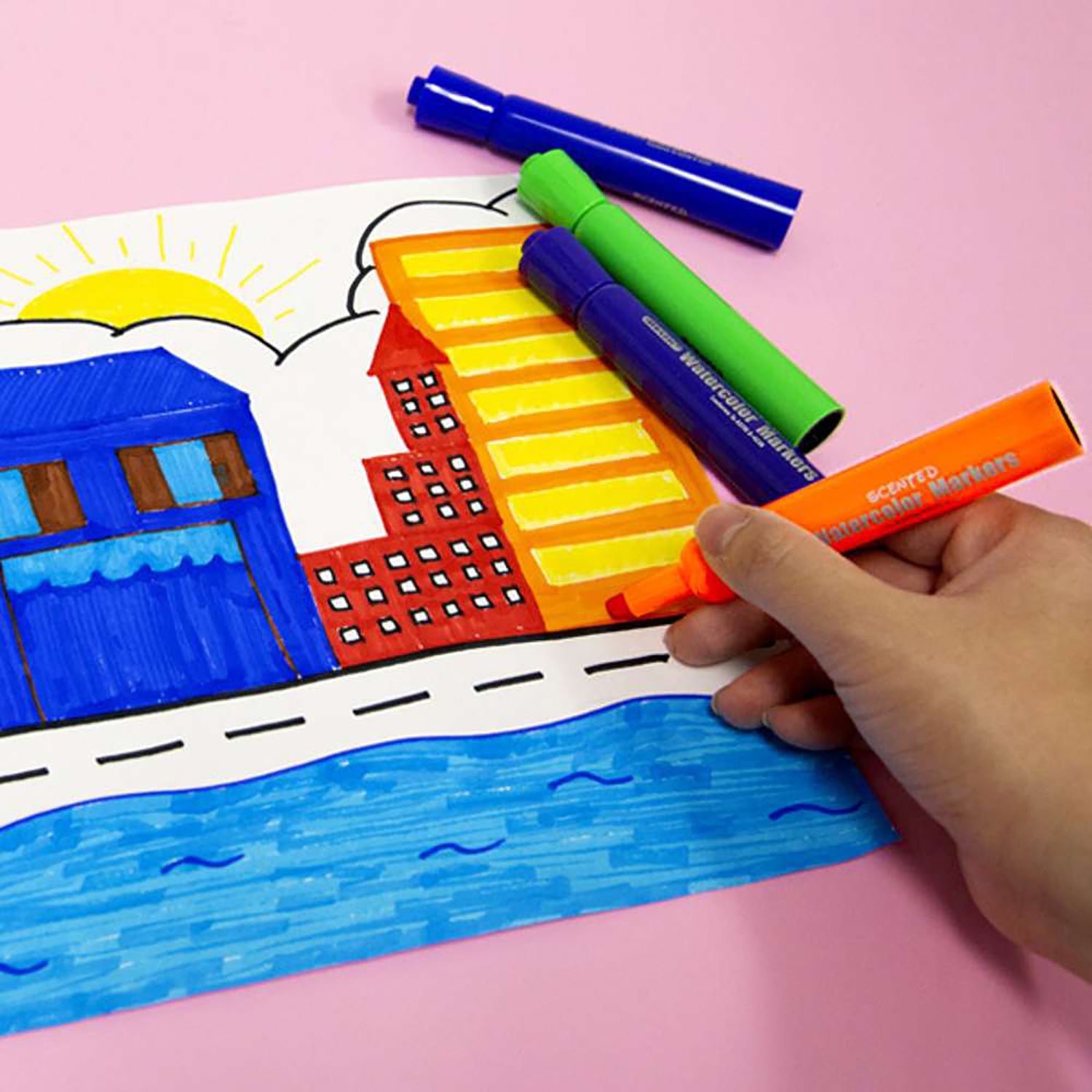 Washable Markers, Scented, 6 colors