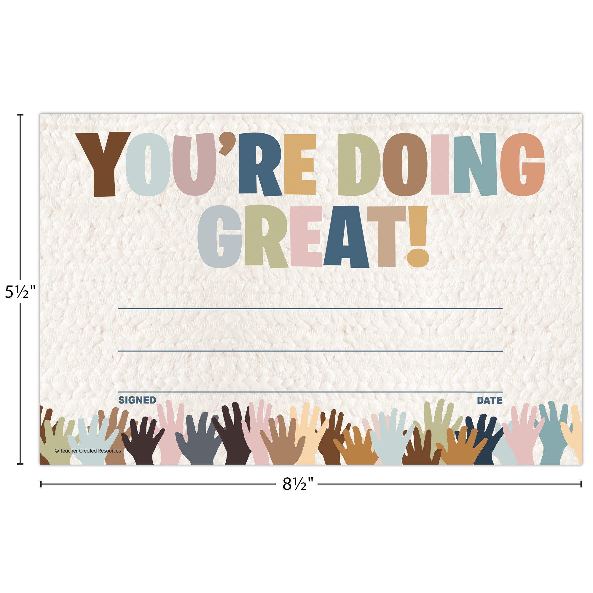 Everyone is Welcome You're Doing Great! Awards, Pack of 30