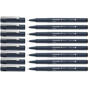 Pictus Fineliners, Wallet, 8 Pieces, Black Ink, Assorted Sizes