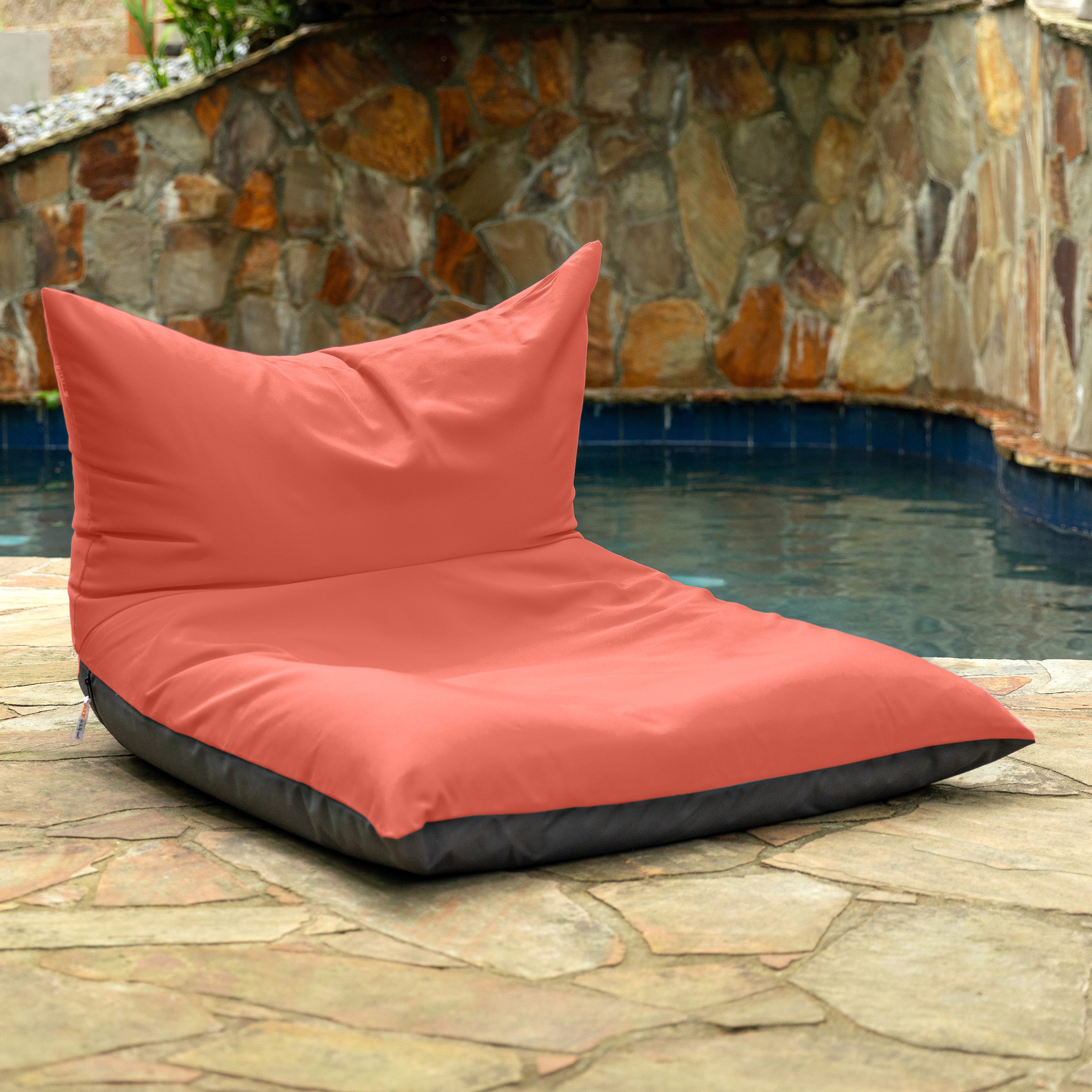 Jaxx Finster Outdoor Bean Bag Lounge Chair - Sunbrella Flamingo