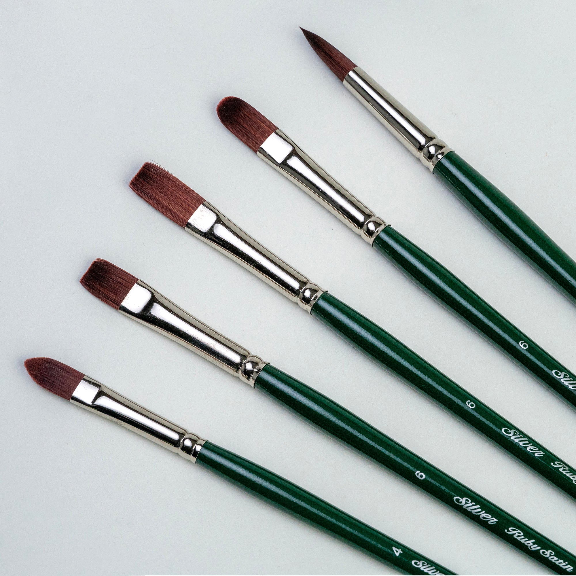 Ruby Satin Size 6 Variety Brush Set, 5 Brushes