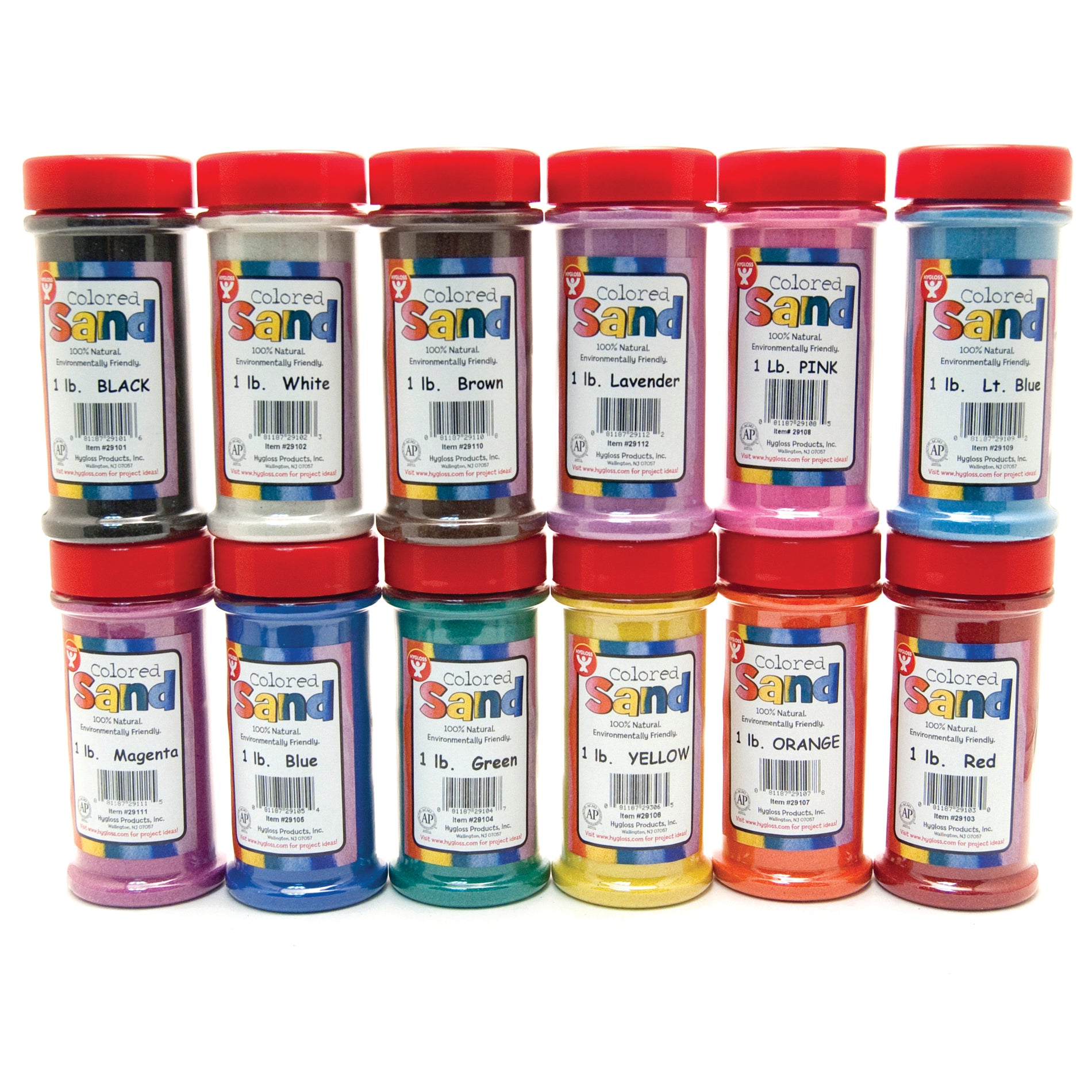 Colored Sand - 12 asst'd colors , 1 lb each