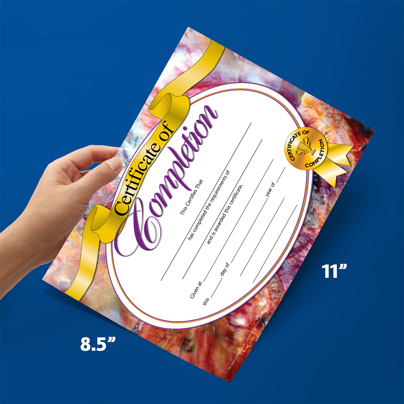 Certificate of Completion, 8.5" x 11", Pack of 30