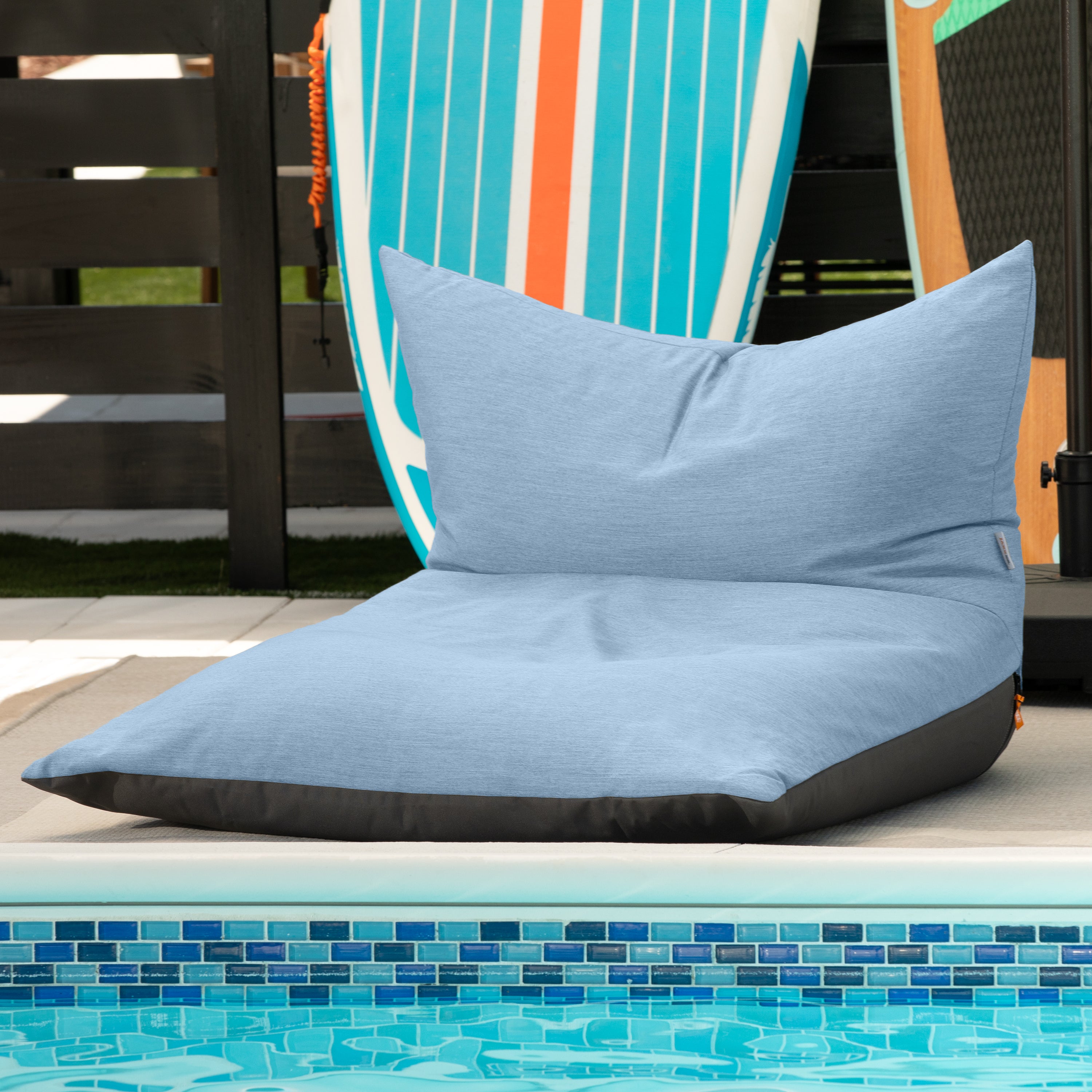 Jaxx Finster Outdoor Bean Bag Lounge Chair - Sunbrella Ocean