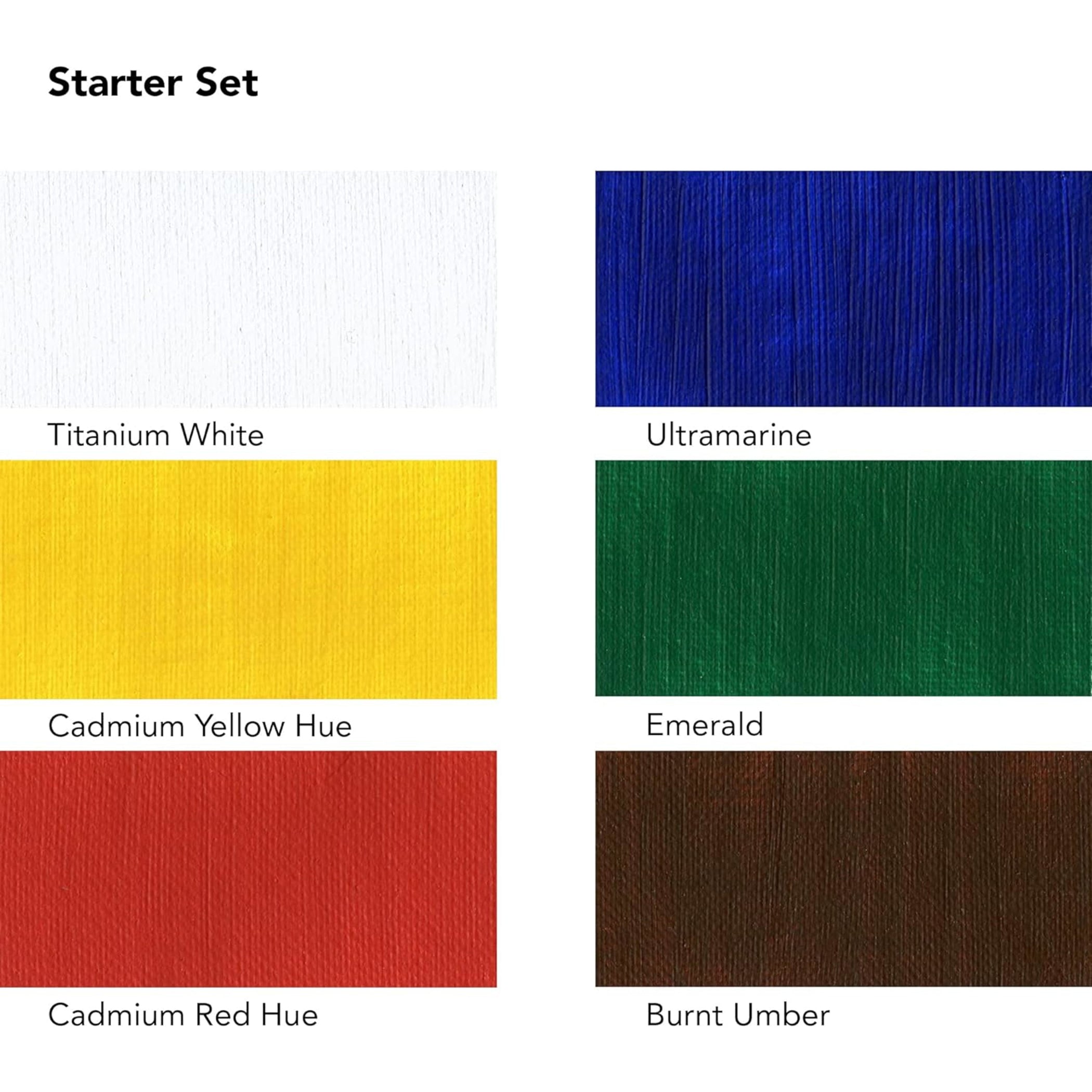 System3 Acrylic Paint Starter Set, Assorted Colors, 22ml, 6 Pieces