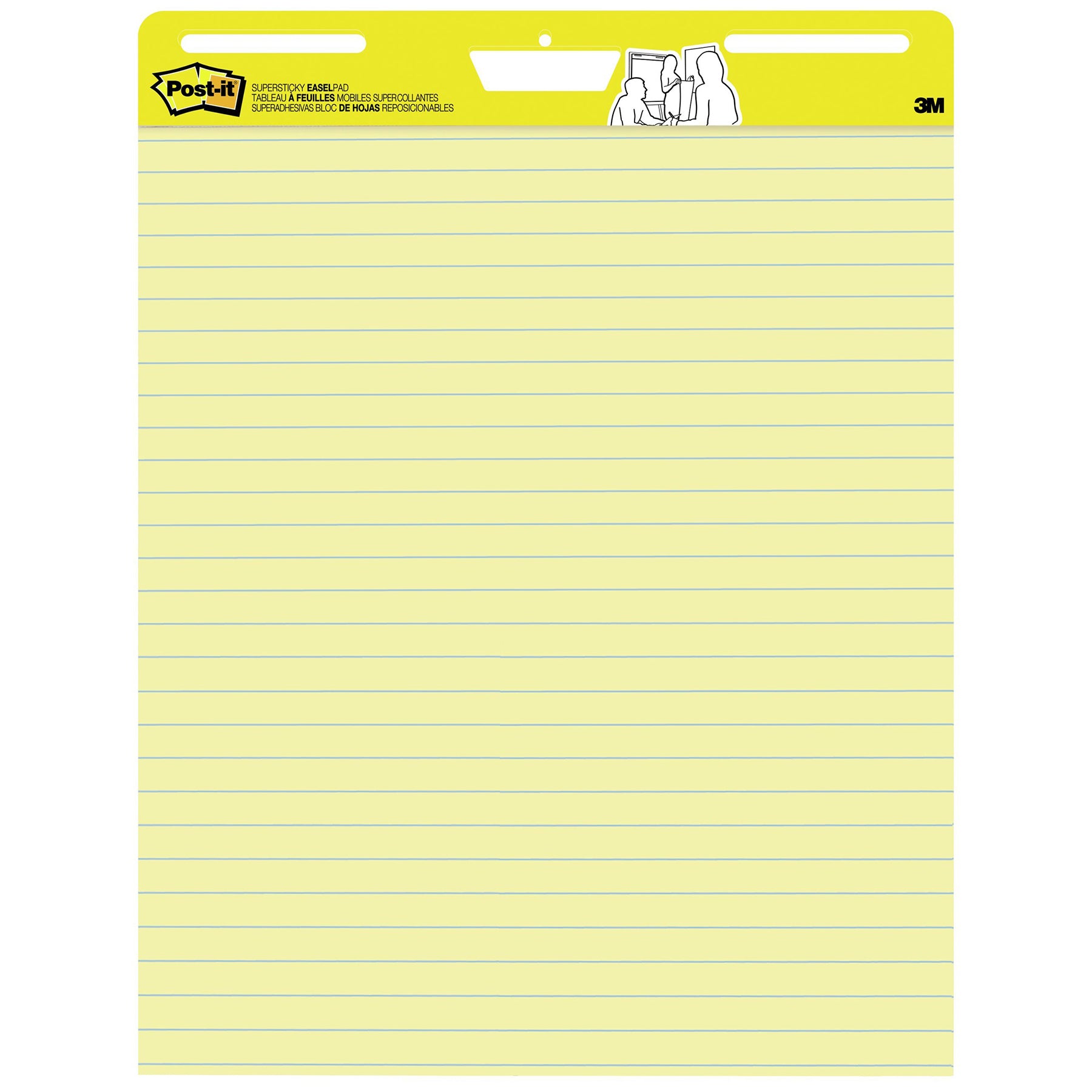 Super Sticky Easel Pads, 25" x 30", Yellow, 2 Pads