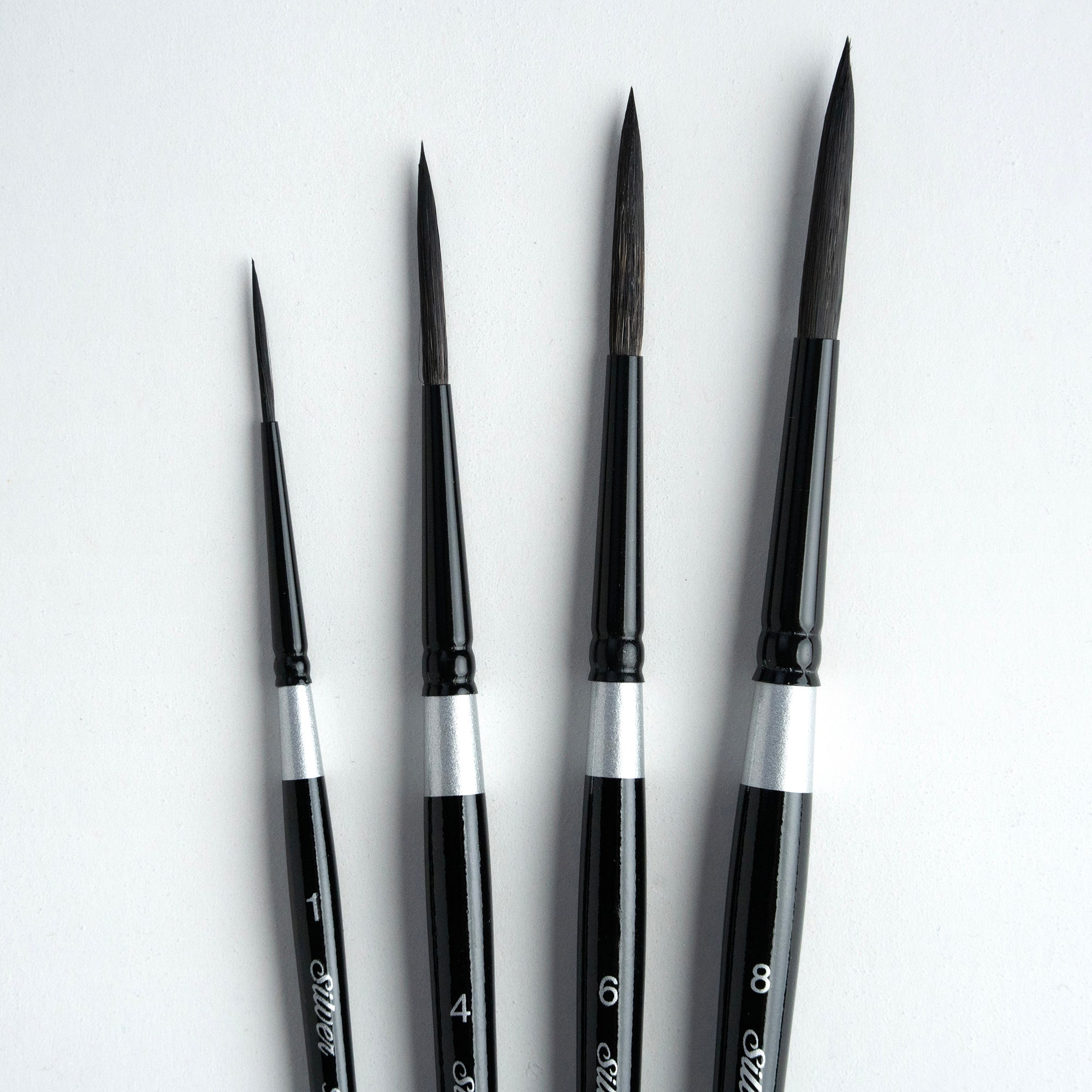 Black Velvet Liner Brushes, Set of 4