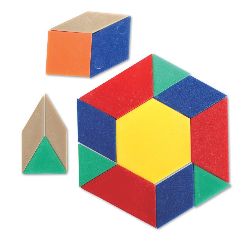 0.5 cm Plastic Pattern Blocks, Set of 100