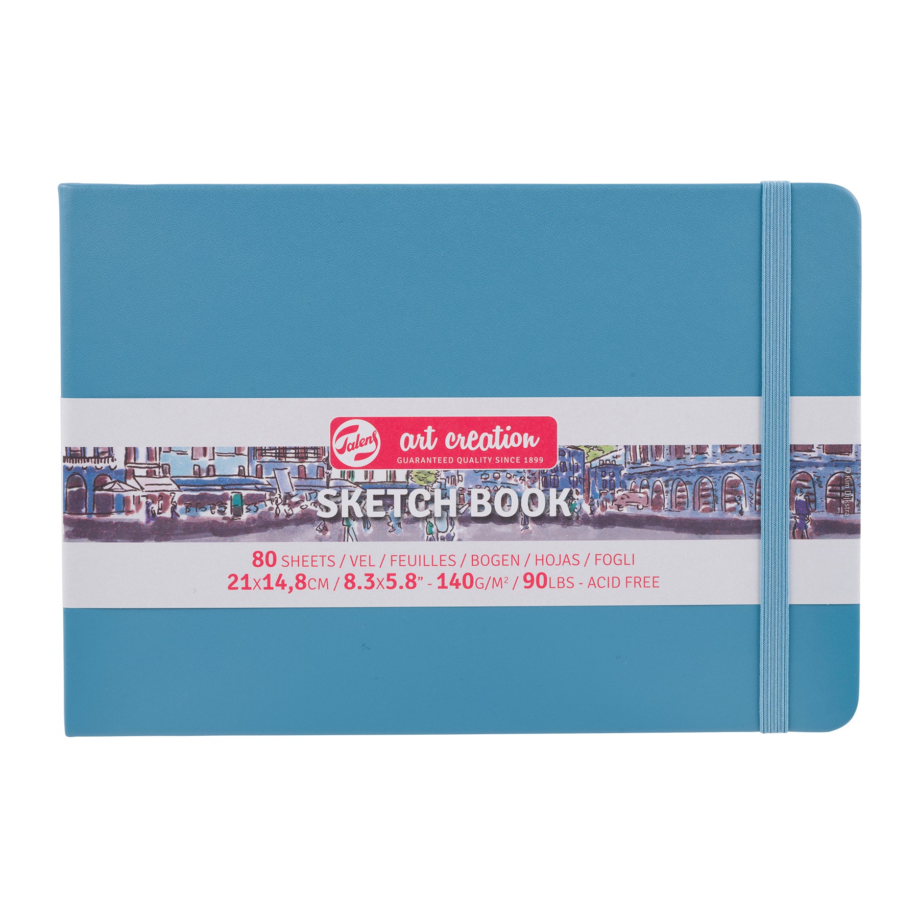 Sketchbook, 80 Sheets, 90lbs, Lake Blue Cover, 8.3" x 5.8" (A5)
