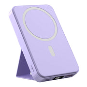 10,000mAh Magnetic Wireless Charge Power Bank with Foldable Stand, Purple