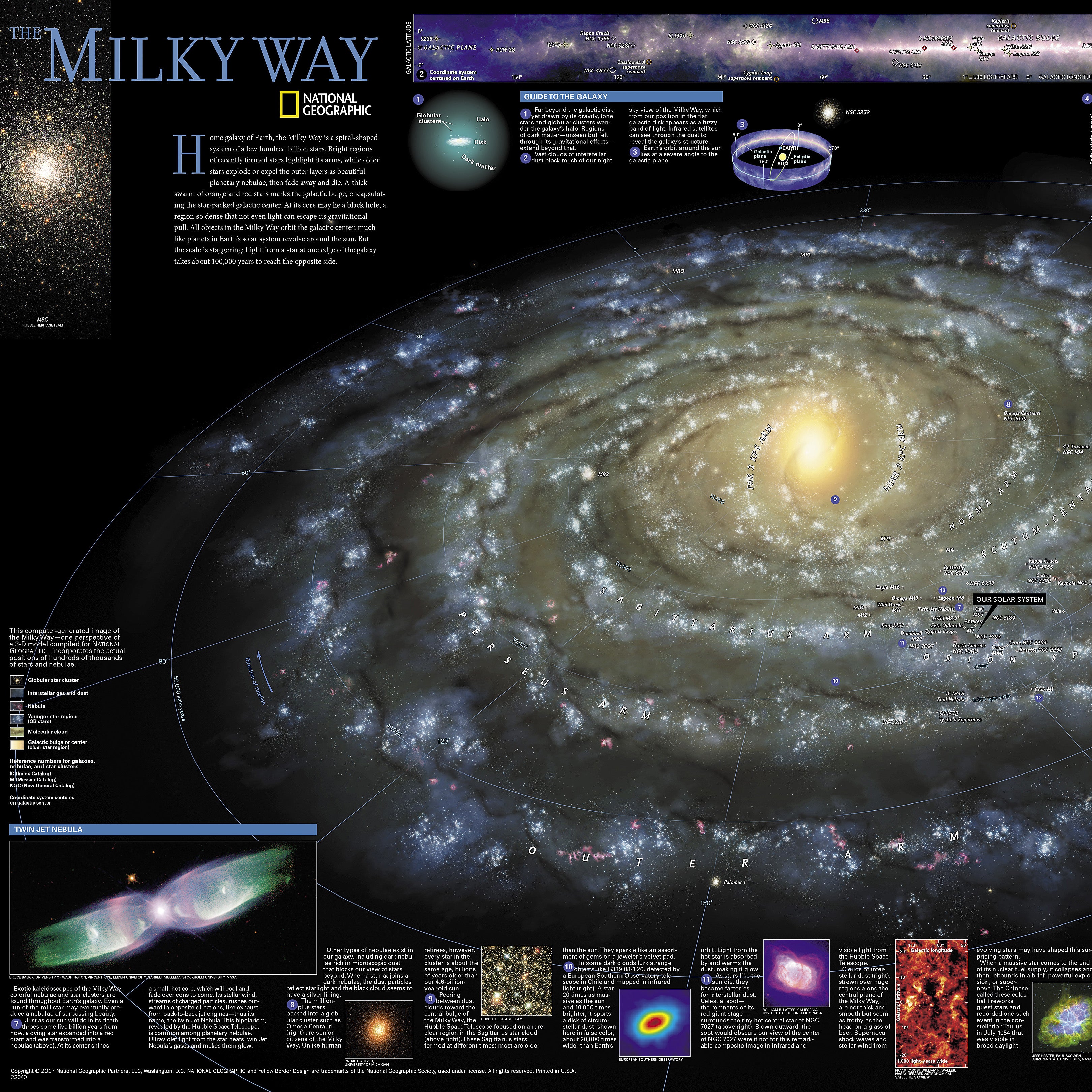 The Milky Way Map, Laminated, 31.25" x 20.25"