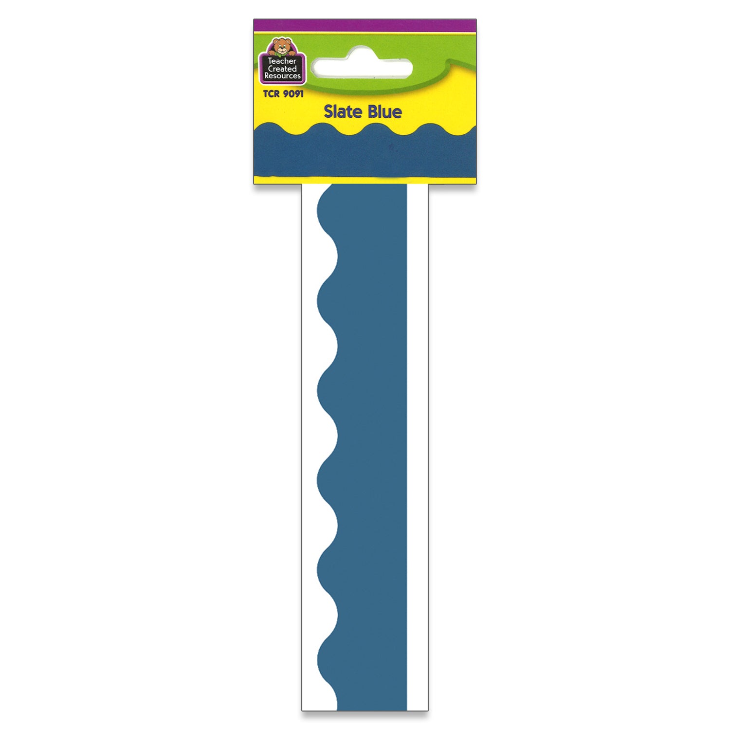 Slate Blue Scalloped Border Trim, 35 Feet